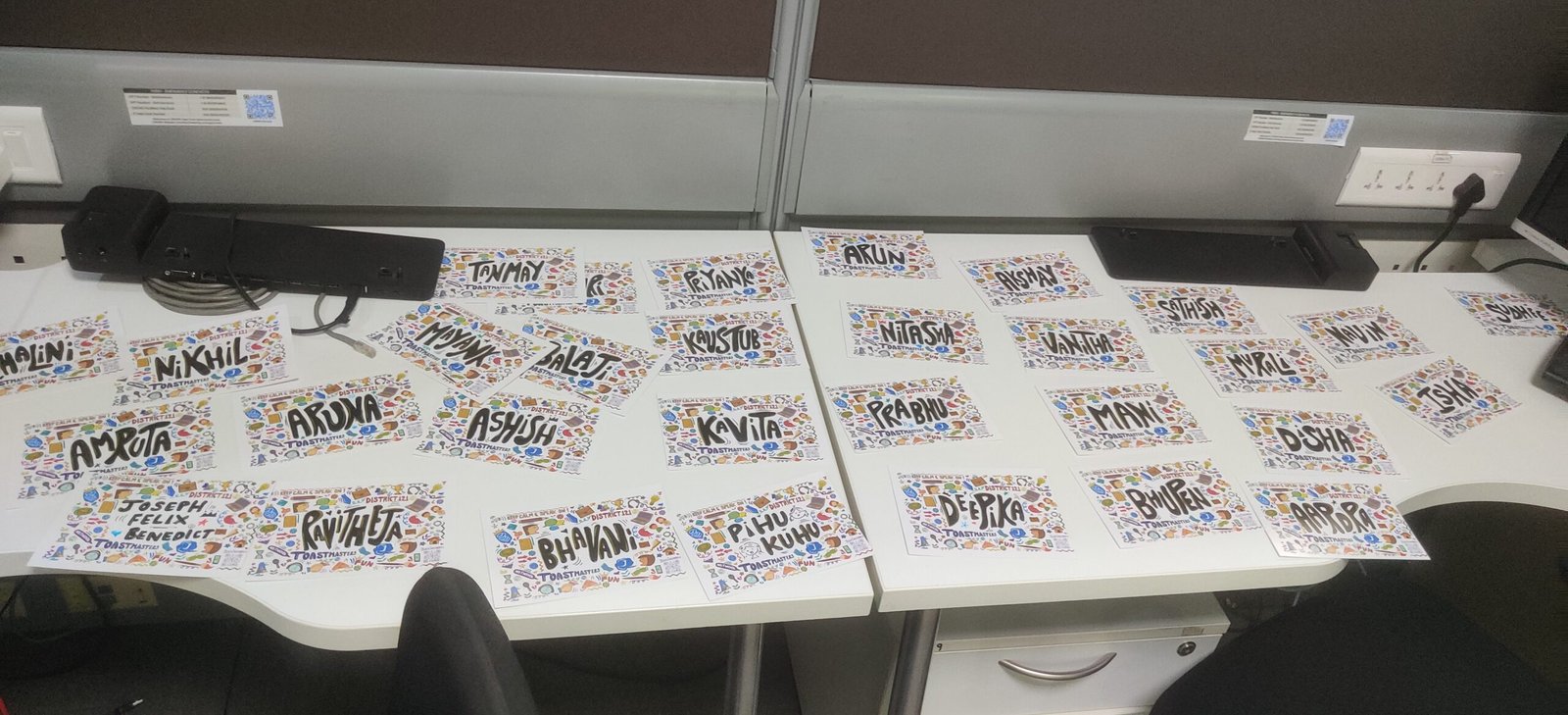 Toastmasters event Name doodling